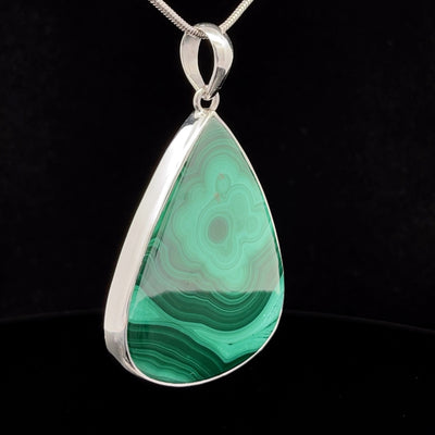 Sterling Silver Malachite Pendant