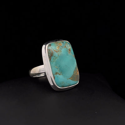 Sterling Silver Kingman Turquoise Ring Size 7