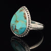 Sterling Silver Kingman Turquoise Ring Size 10