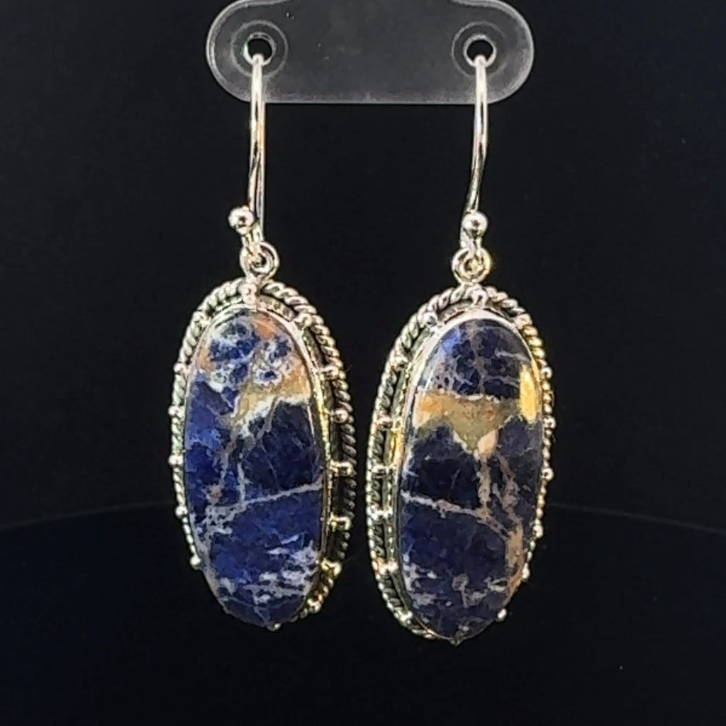 Sterling Silver Sodalite Earrings