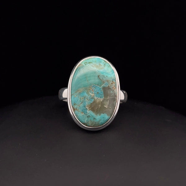 Sterling Silver Kingman Turquoise Ring Size 7