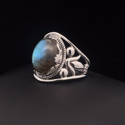 Sterling Silver Labradorite Ring Size 7