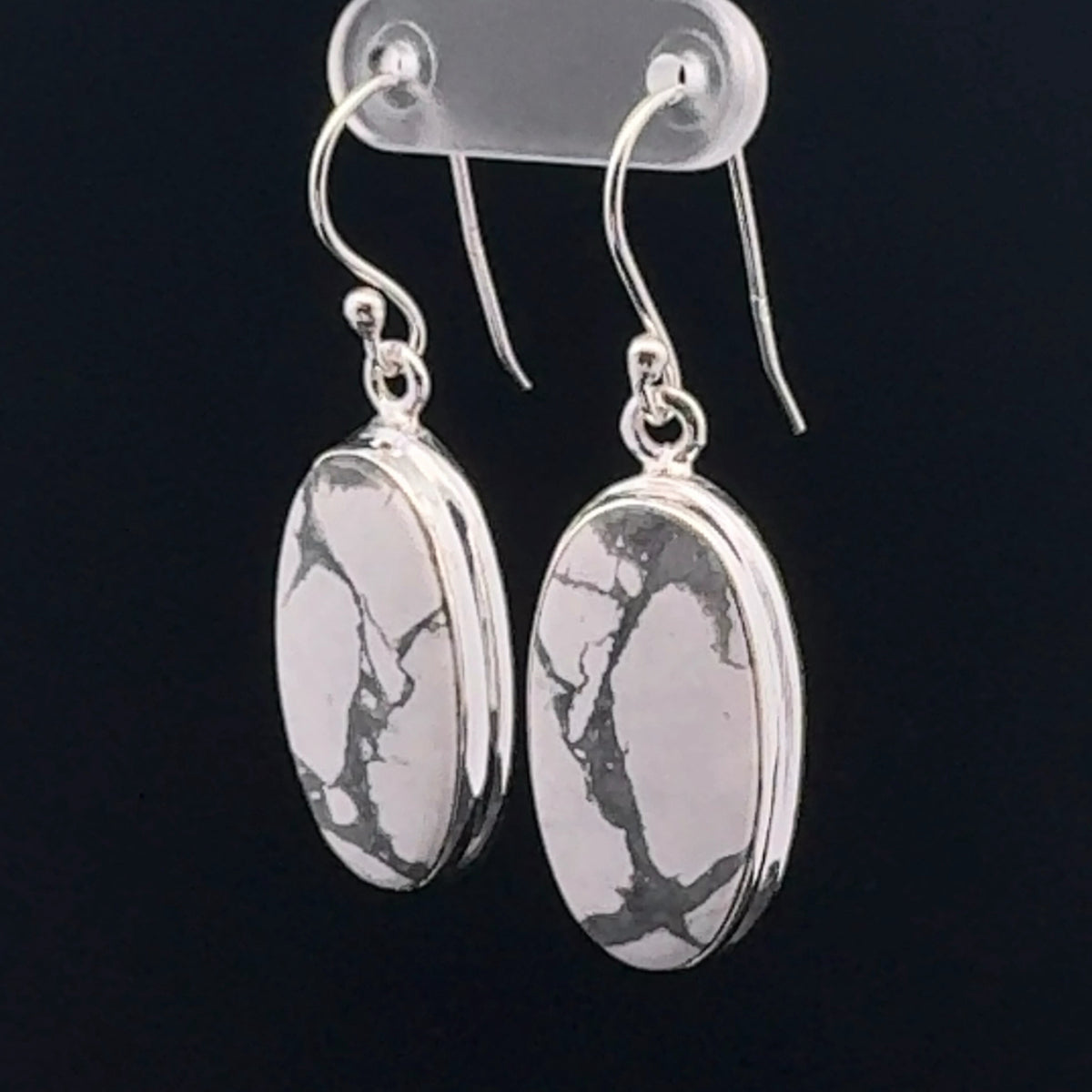 Sterling Silver Howlite Earrings