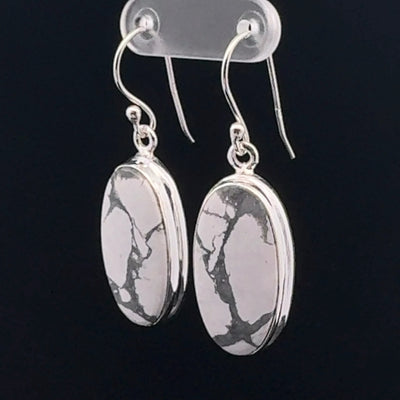 Sterling Silver Howlite Earrings