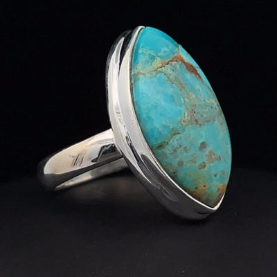 Sterling Silver Kingman Turquoise Ring Size 7