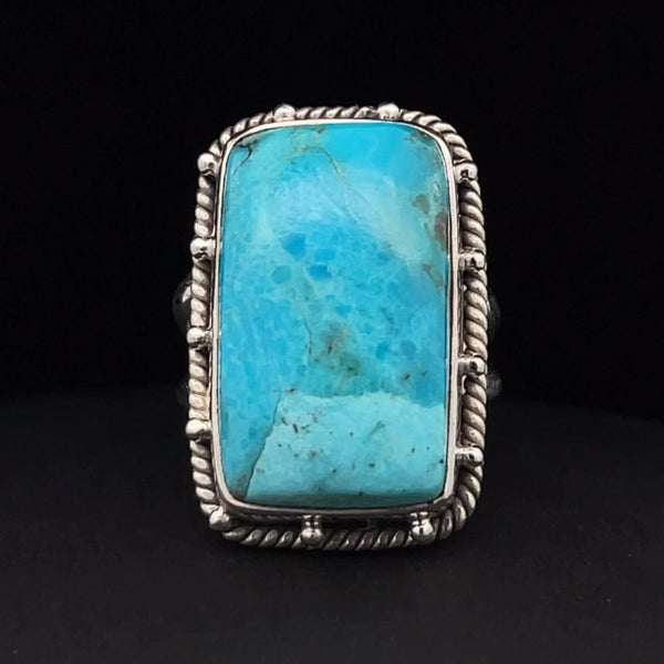 Sterling Silver Kingman Turquoise Ring Size 5