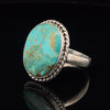 Sterling Silver Kingman Turquoise Ring Size 10