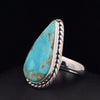Sterling Silver Kingman Turquoise Ring Size 5.5