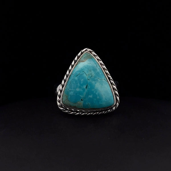 Sterling Silver Kingman Turquoise Ring Size 7