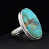 Sterling Silver Kingman Turquoise Ring Size 7