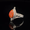 Sterling Silver Sponge Coral Ring Size 7