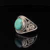 Sterling Silver Kingman Turquoise Ring Size 7