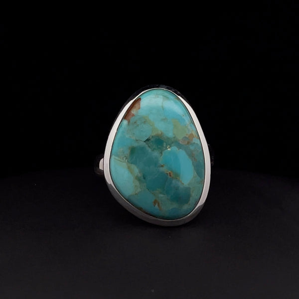 Sterling Silver Kingman Turquoise Ring Size 7