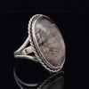 Sterling Silver Red Rutilated Quartz Ring Size 11