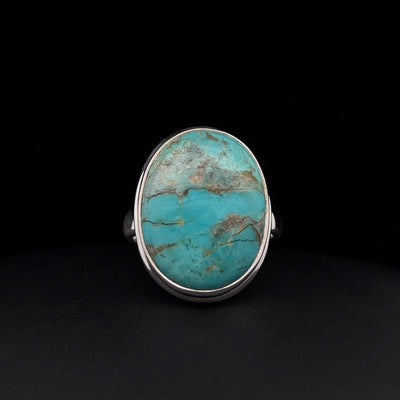 Sterling Silver Kingman Turquoise Ring Size 7