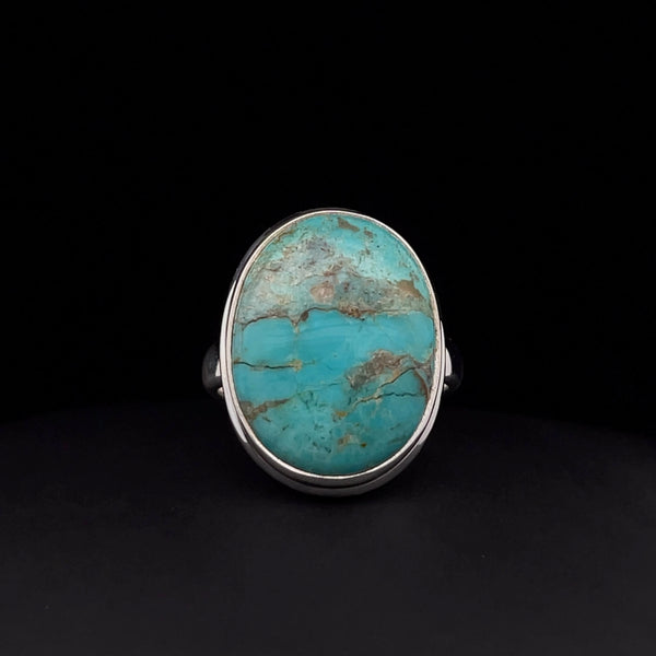 Sterling Silver Kingman Turquoise Ring Size 7