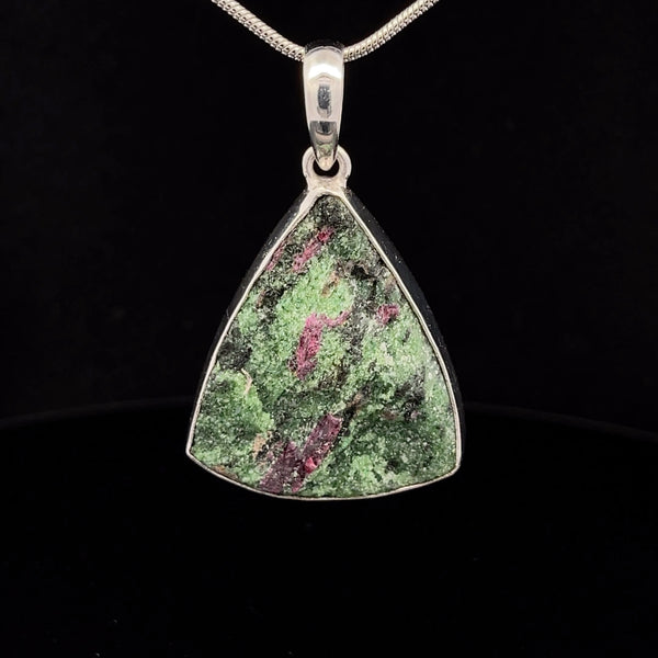 Sterling Silver Ruby In Zoisite Pendant