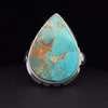 Sterling Silver Kingman Turquoise Ring Size 7