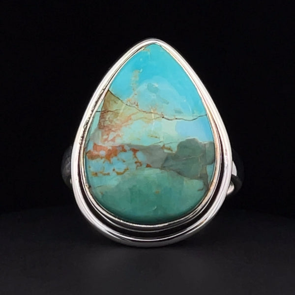 Sterling Silver Kingman Turquoise Ring Size 7