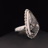 Sterling Silver Tourmalated Quartz Ring Size 9