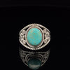 Sterling Silver Kingman Turquoise Ring Size 7