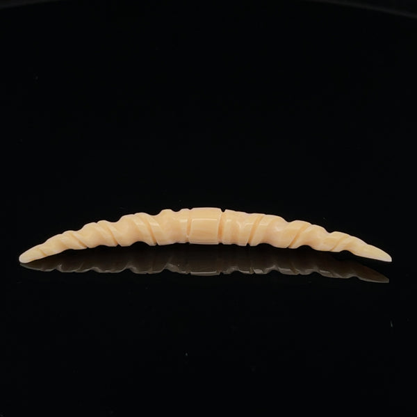 4g Fossilized Mammoth Carved Twisted Septum Tusk