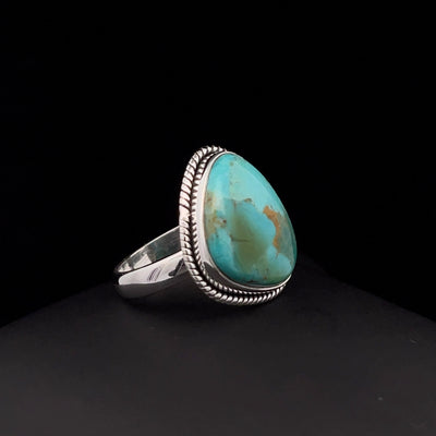 Sterling Silver Kingman Turquoise Ring Size 7