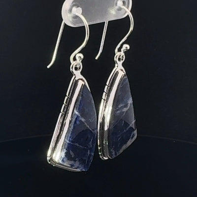 Sterling Silver Sodalite Earrings