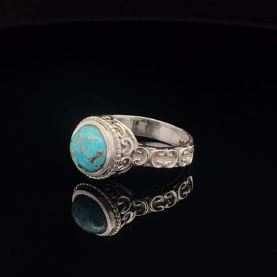 Sterling Silver Turquoise Ring Size 7