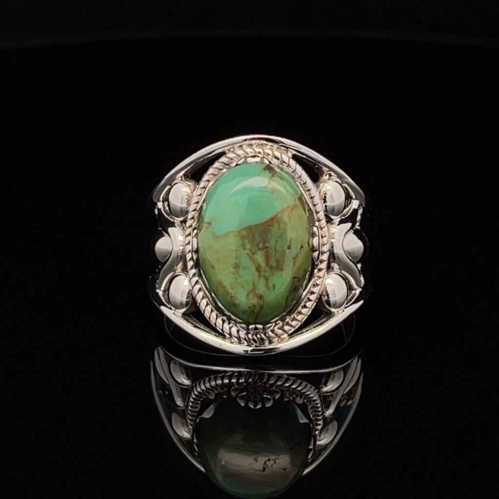 Sterling Silver Kingman Turquoise Ring Size 7