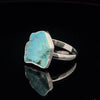 Sterling Silver Raw Turquoise Ring Size 9