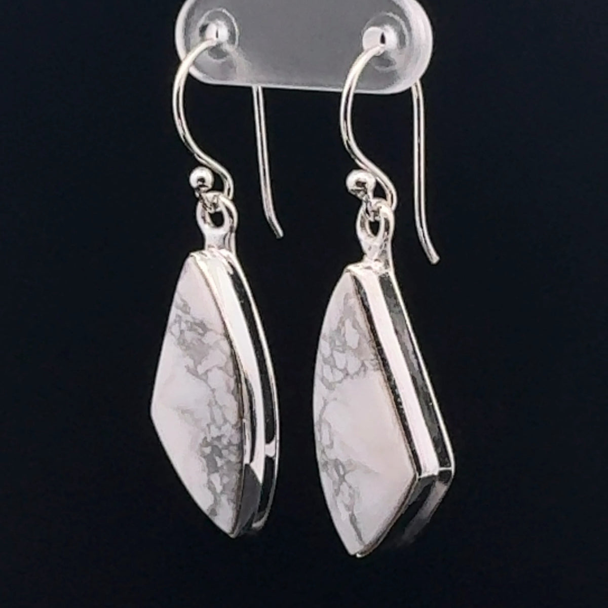 Sterling Silver Howlite Earrings