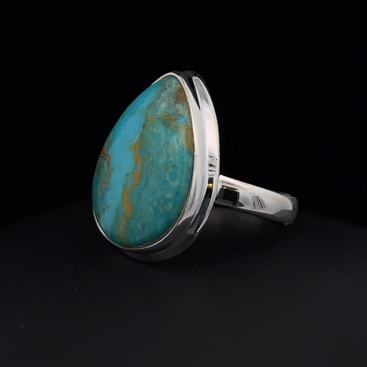 Sterling Silver Kingman Turquoise Ring Size 7