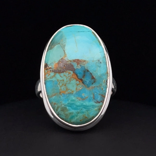 Sterling Silver Kingman Turquoise Ring Size 7