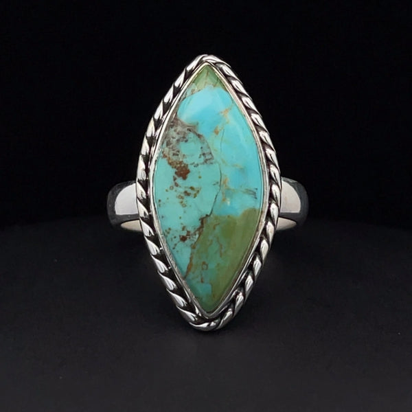 Sterling Silver Kingman Turquoise Ring Size 5.5