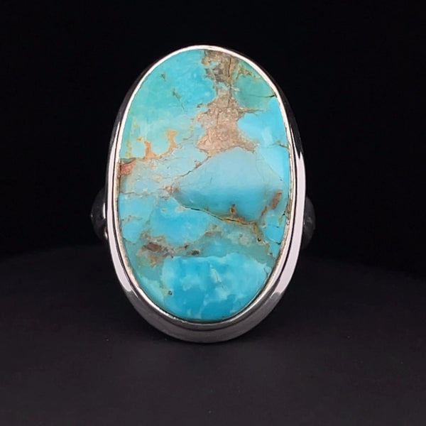 Sterling Silver Kingman Turquoise Ring Size 7