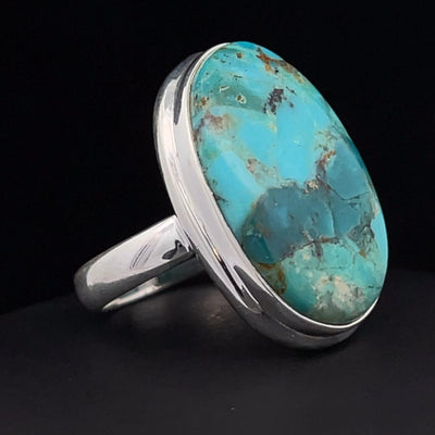 Sterling Silver Kingman Turquoise Ring Size 7