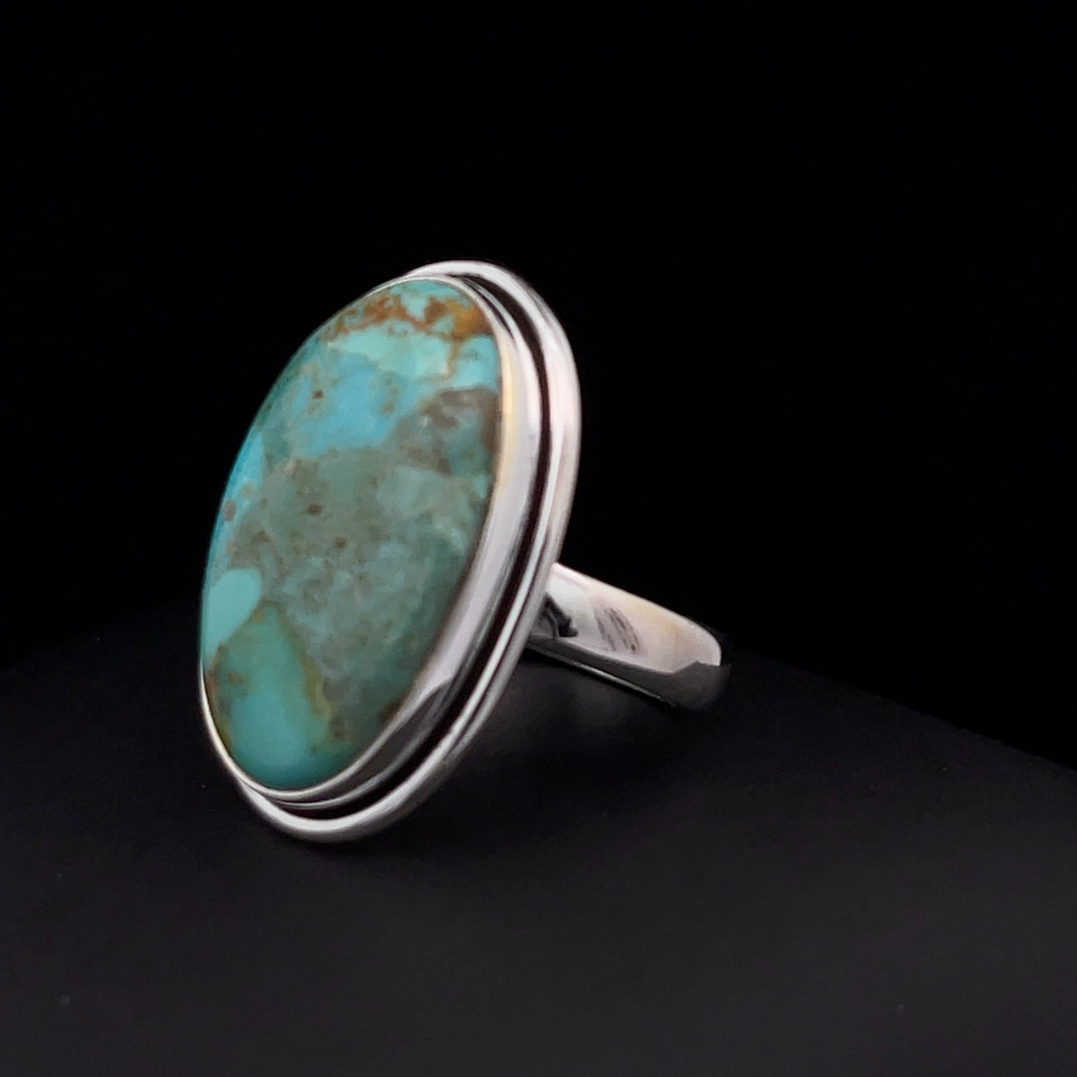 Sterling Silver Kingman Turquoise Ring Size 7