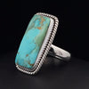 Sterling Silver Kingman Turquoise Ring Size 5.5