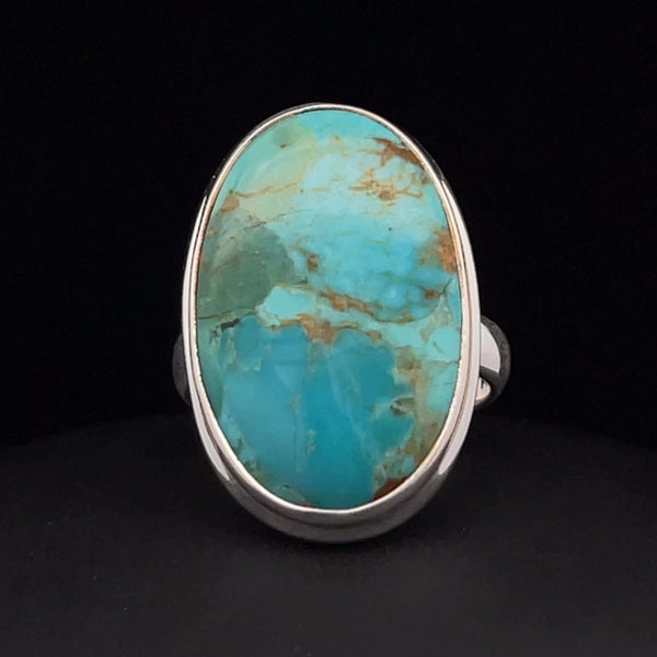 Sterling Silver Kingman Turquoise Ring Size 7