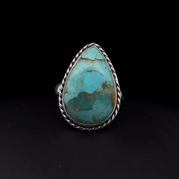 Sterling Silver Kingman Turquoise Ring Size 7