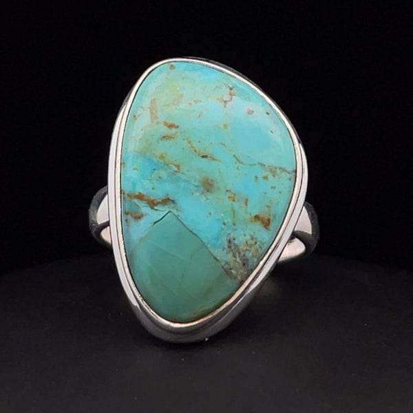 Sterling Silver Kingman Turquoise Ring Size 7