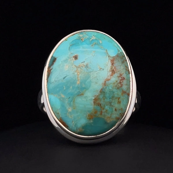 Sterling Silver Kingman Turquoise Ring Size 7