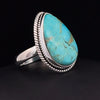 Sterling Silver Kingman Turquoise Ring Size 7