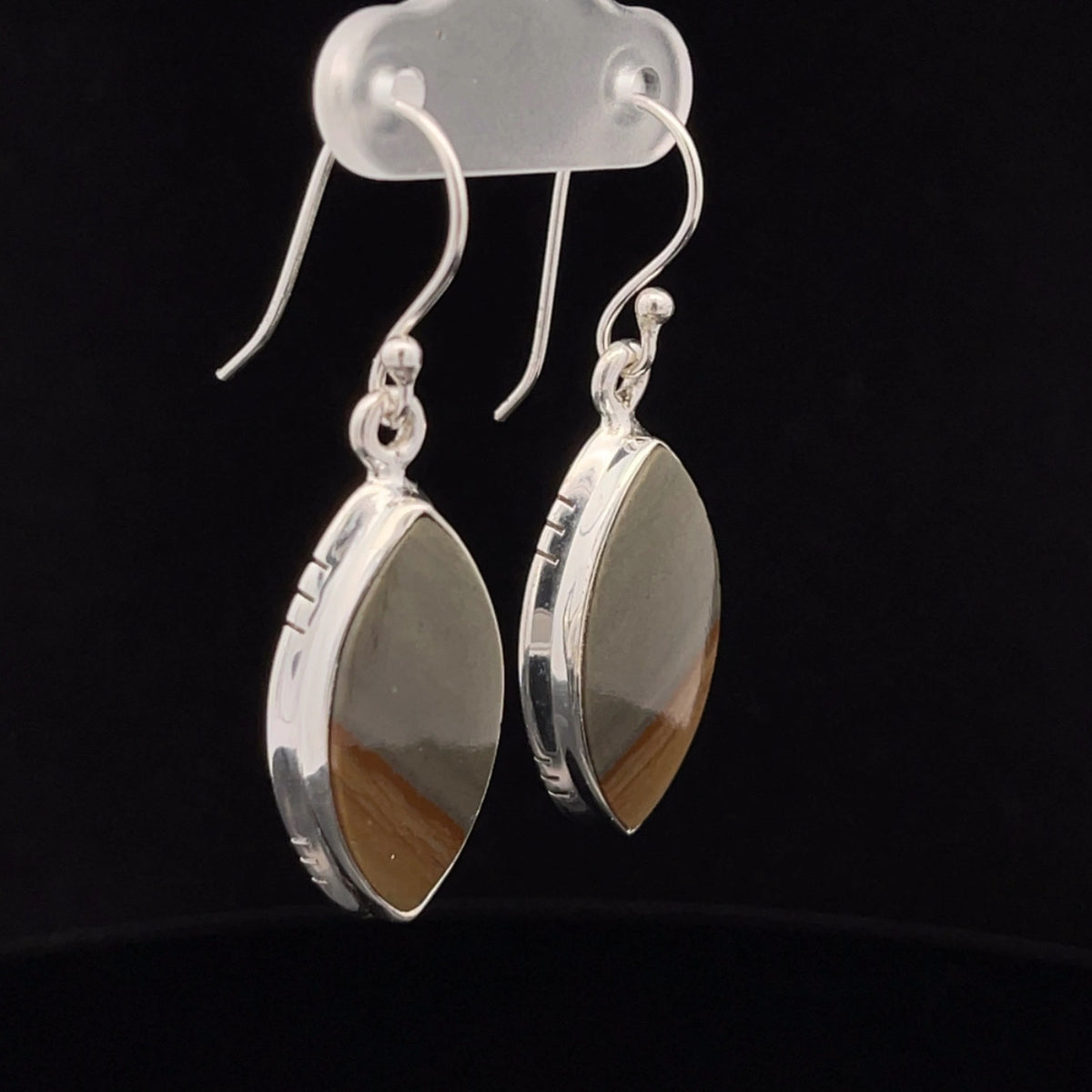 Sterling Silver Wildhorse Picture Jasper Earrings