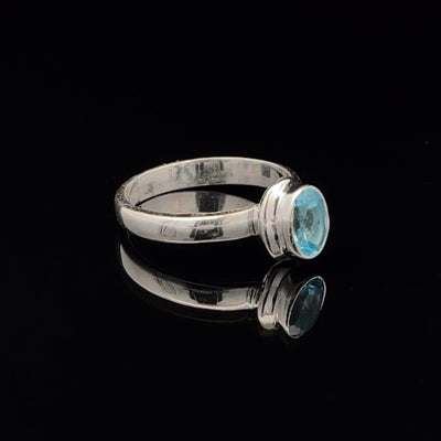 Sterling Silver Swiss Topaz Ring Size 7