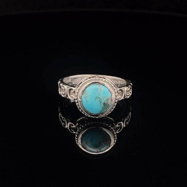 Sterling Silver Turquoise Ring Size 7