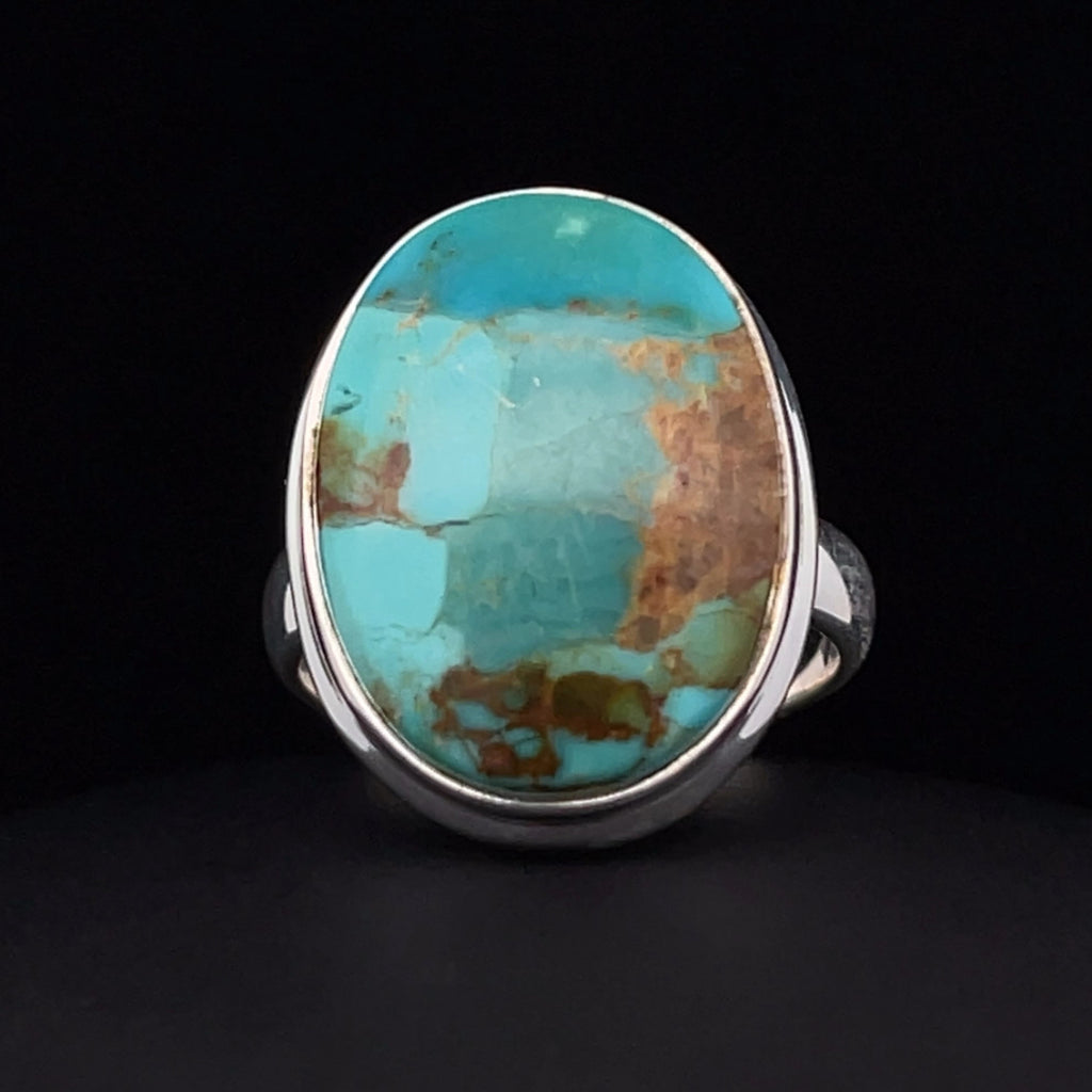 Sterling Silver Kingman Turquoise Ring Size 7