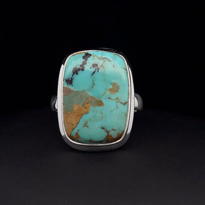 Sterling Silver Kingman Turquoise Ring Size 7