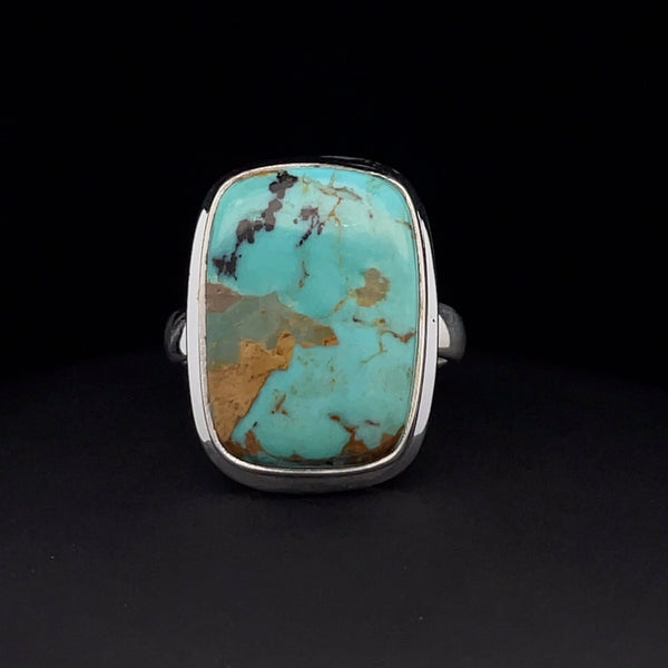 Sterling Silver Kingman Turquoise Ring Size 7